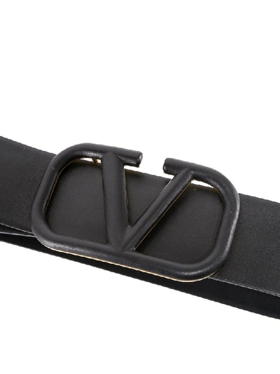 Shop Valentino Vlogo Signature Belt In Black