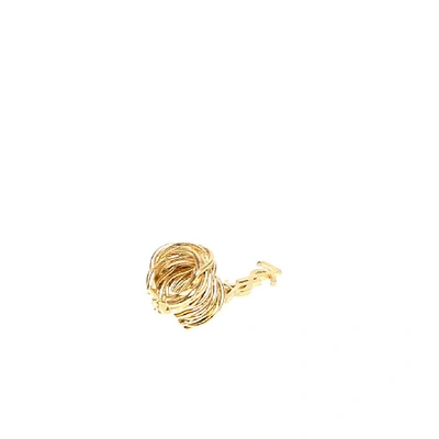 Shop Saint Laurent Opyum Monogram Ear Jewel In Gold