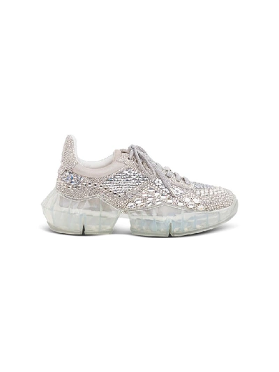 Shop Jimmy Choo Crystal Diamond Sneakers In Multi