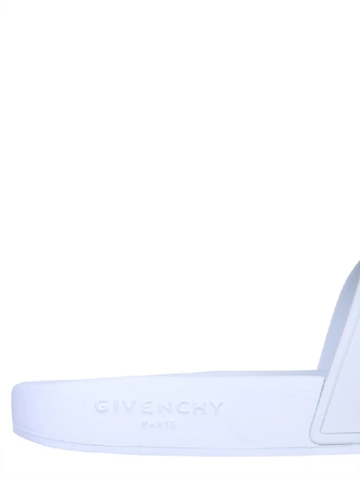 Shop Givenchy Paris Signature Slippers In White