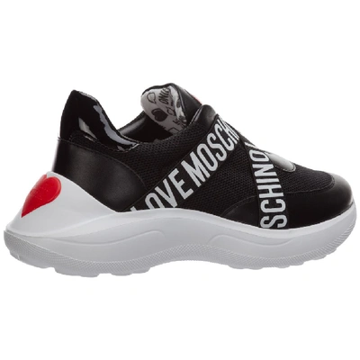 Shop Love Moschino Chunky Sole Sneakers In Black