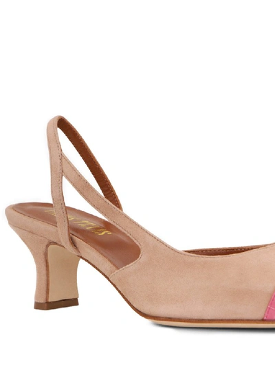 Shop Paris Texas Colour Block Slingback Pumps In Beige