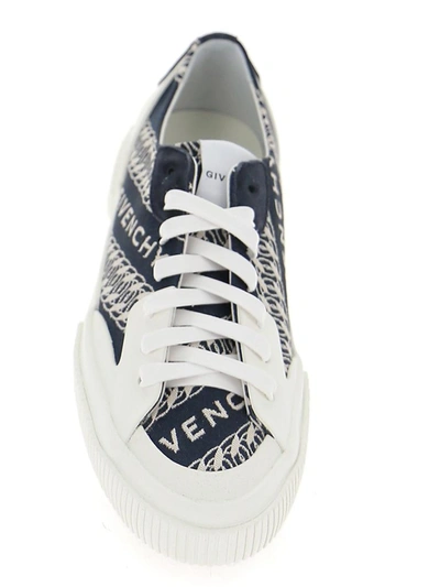 Shop Givenchy Chain Tennis Light Low Sneakers In Blue