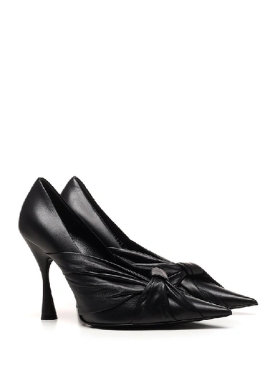 Shop Balenciaga Drapy Pumps In Black