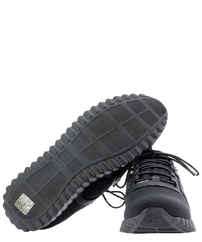 Shop Ferragamo Salvatore  Wavy Sole Sneakers In Black
