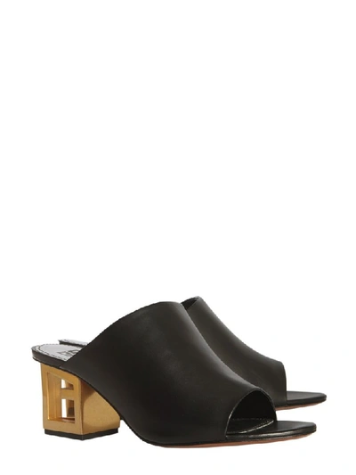 Shop Givenchy Triangle Mule Sandals In Black