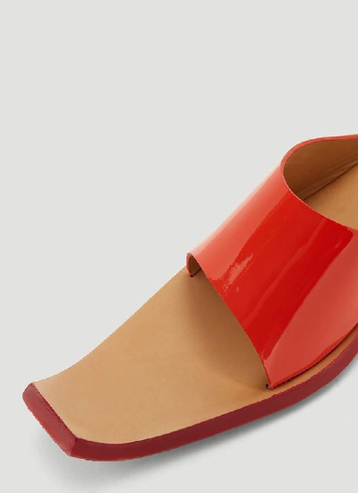 Shop Martine Rose Block Heel Sandals In Red