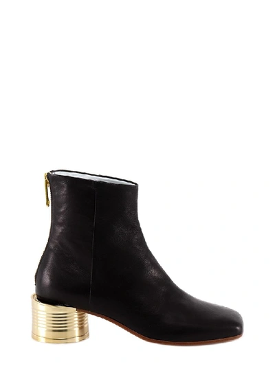 Shop Mm6 Maison Margiela Tin Heel Ankle Boots In Black