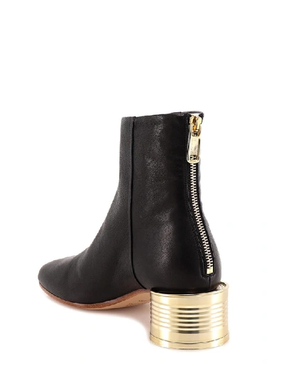 Shop Mm6 Maison Margiela Tin Heel Ankle Boots In Black