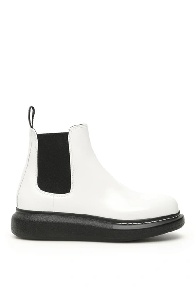 Shop Alexander Mcqueen Hybrid Chelsea Boots In White