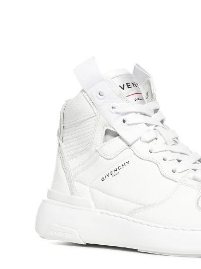 Shop Givenchy Wing Mid Sneakers In White