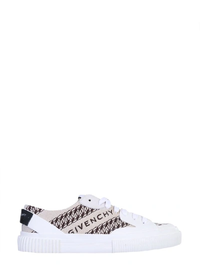 Shop Givenchy Chain Tennis Light Low Sneakers In Beige