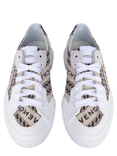 Shop Givenchy Chain Tennis Light Low Sneakers In Beige