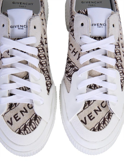 Shop Givenchy Chain Tennis Light Low Sneakers In Beige