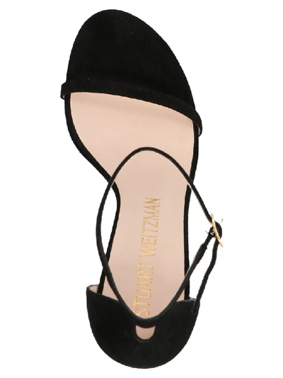 Shop Stuart Weitzman Nudist Song Sandals In Black