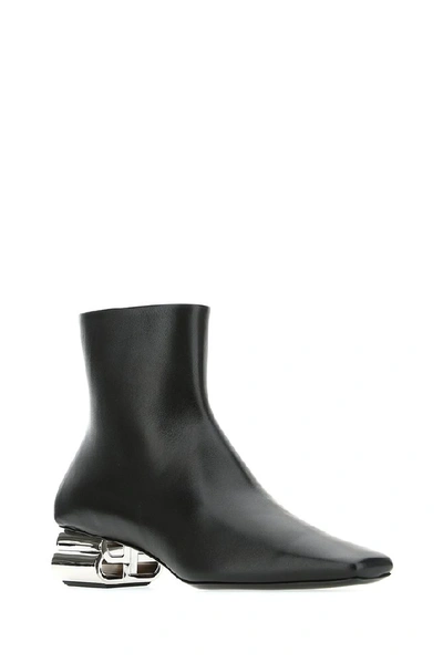 Shop Balenciaga Typo 50mm Booties In Black