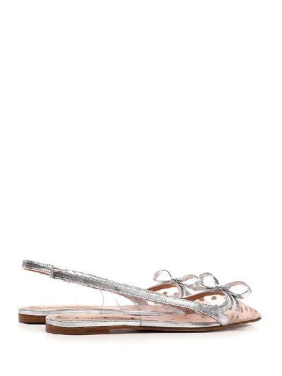 Shop Red Valentino Slingback Pointed In Silver