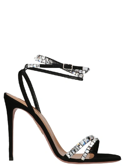 Shop Aquazzura So Vera Sandals In Black