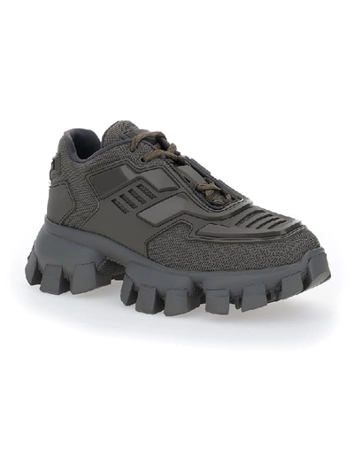 Shop Prada Cloudbust Thunder Sawtooth Sole Sneakers In Grey