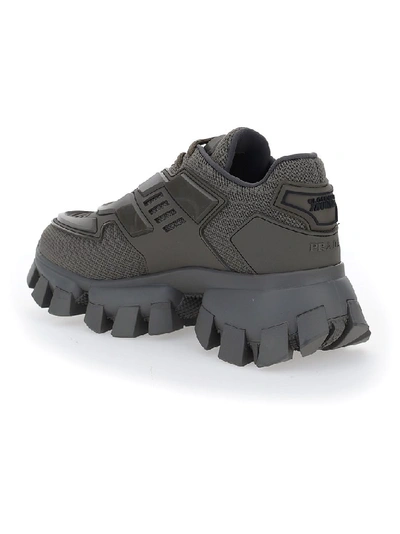 Shop Prada Cloudbust Thunder Sawtooth Sole Sneakers In Grey