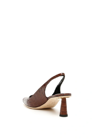 Shop By Far Diana Slingback Pumps In Brown