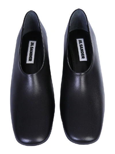 Shop Jil Sander Block Heel Pumps In Black