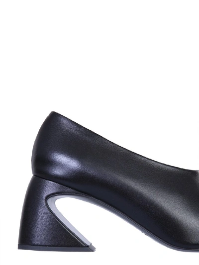 Shop Jil Sander Block Heel Pumps In Black