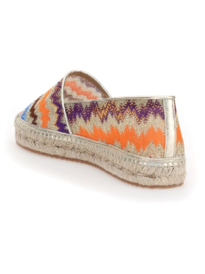 Shop Missoni Chevron Espadrilles In Multi