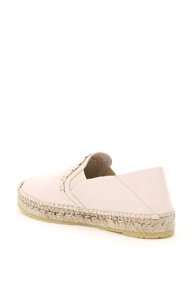 Shop Ferragamo Salvatore  Vara Chain Convertible Espadrilles In Pink