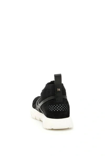 Shop Valentino Sound High Sock Sneakers In Black