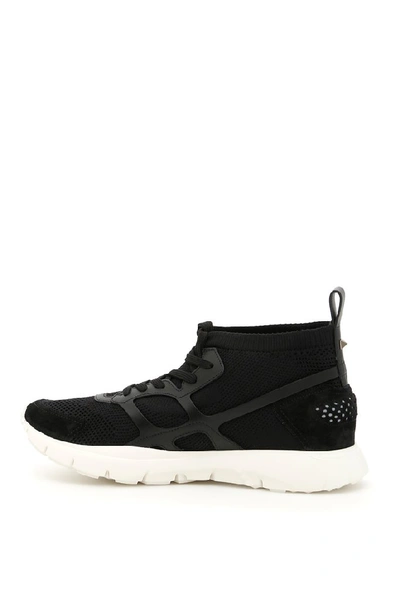 Shop Valentino Sound High Sock Sneakers In Black