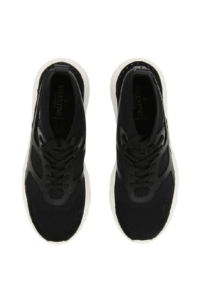 Shop Valentino Sound High Sock Sneakers In Black