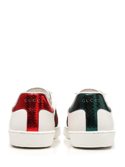 Gucci Ace Embroidered Tiger Sneakers In White | ModeSens