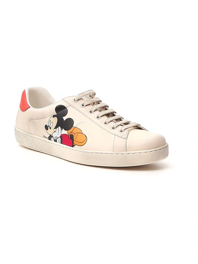 Shop Gucci X Disney Ace Sneakers In White