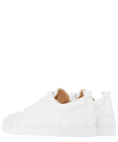 Shop Christian Louboutin Louis Junior Spiked Sneakers In White