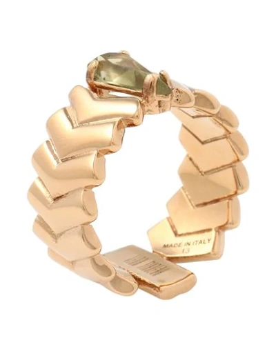 Shop Leda Madera Isabella Woman Ring Gold Size 9 Brass, Terbium, Glass