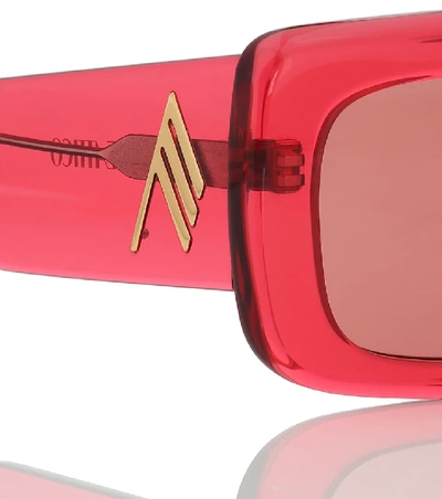 Shop Attico X Linda Farrow Marfa Sunglasses In Red