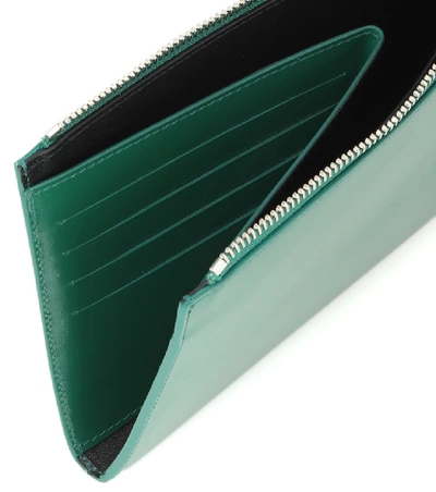 Shop Jil Sander Tangle Leather Wallet In Green