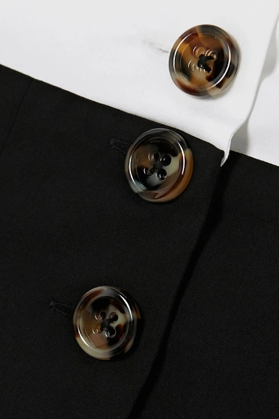 Shop A.w.a.k.e. Asymmetric Stretch-cotton Top In Black