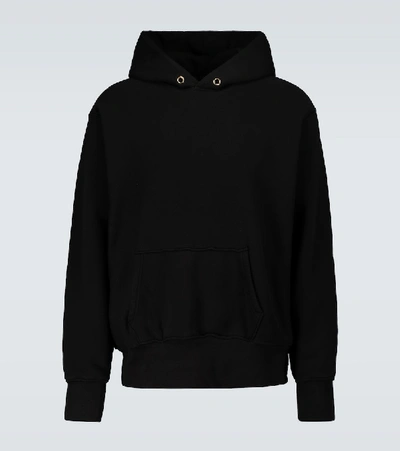 Shop Les Tien Cotton Hooded Sweatshirt In Black