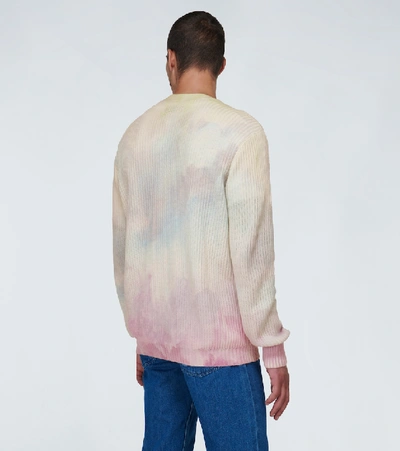 Shop Amiri Tie-dyed Cashmere-blend Cardigan In Multicoloured