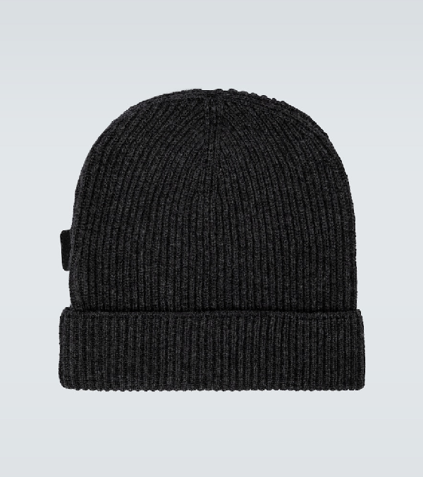 Tom Ford Ribbed Knit Cashmere Beanie Hat In Grey | ModeSens