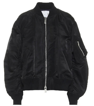 Shop Sacai Nylon Bomber Jacket In Black