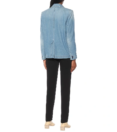 Shop Mm6 Maison Margiela Denim Blazer In Blue