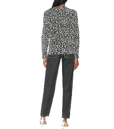 Isabel Marant Étoile Leopard-print Wrap Blouse In Black