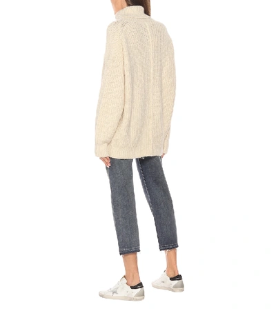 Shop Isabel Marant Étoile Tonya Cotton-blend Turtleneck Sweater In Beige