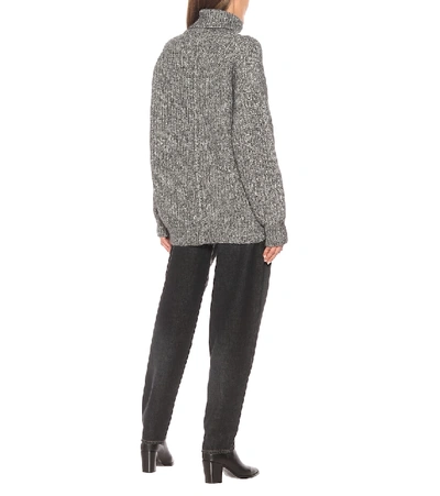 Shop Isabel Marant Étoile Tonya Cotton-blend Turtleneck Sweater In Grey