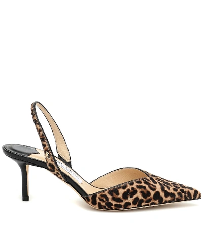 Shop Jimmy Choo Thandi 65 Leopard Print Pumps In Brown