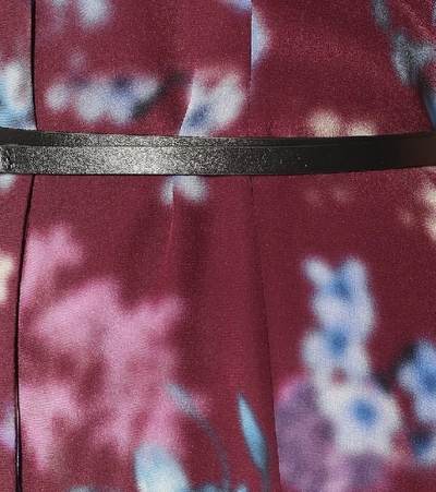 Shop Altuzarra Kieran Floral Silk Midi Shirt Dress In Purple