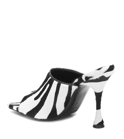 Shop Magda Butrym Estonia Printed Calf Hair Sandals In Black